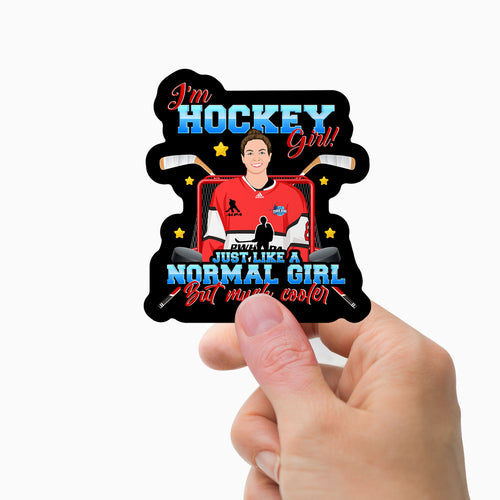 daughter hockey Stickers Personalized