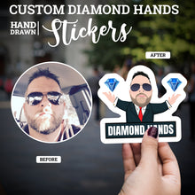 Load image into Gallery viewer, Custom Diamond Hand WSB Stickers
