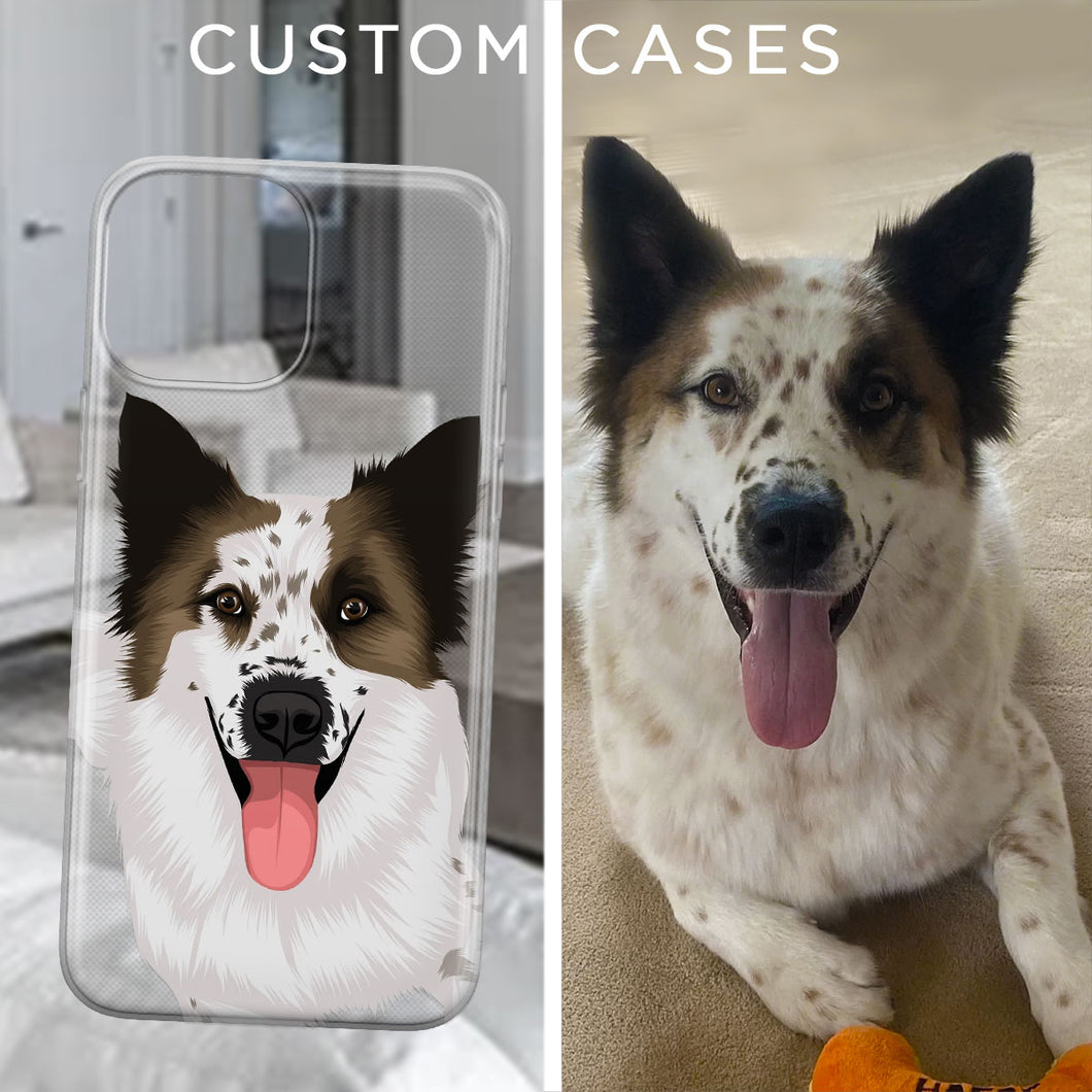Custom Dog Drawing Clear Case