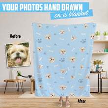 Load image into Gallery viewer, Custom Dog Face Blanket
