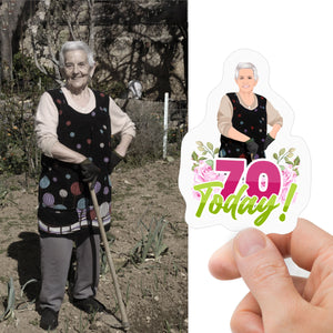 Fun 70 Year Old Birthday Stickers