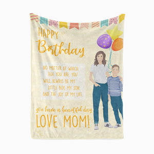 happy birthday blanket to son from mom
