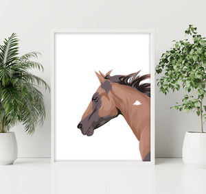 Custom Horse Illustration Portrait