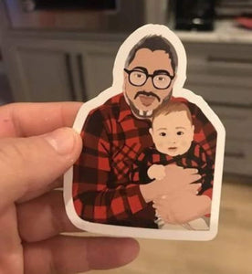 Custom Father and Son Stickers