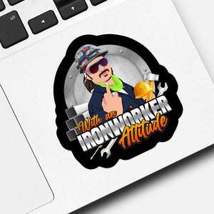Ironworker Attitude Sticker designs customize for a personal touch