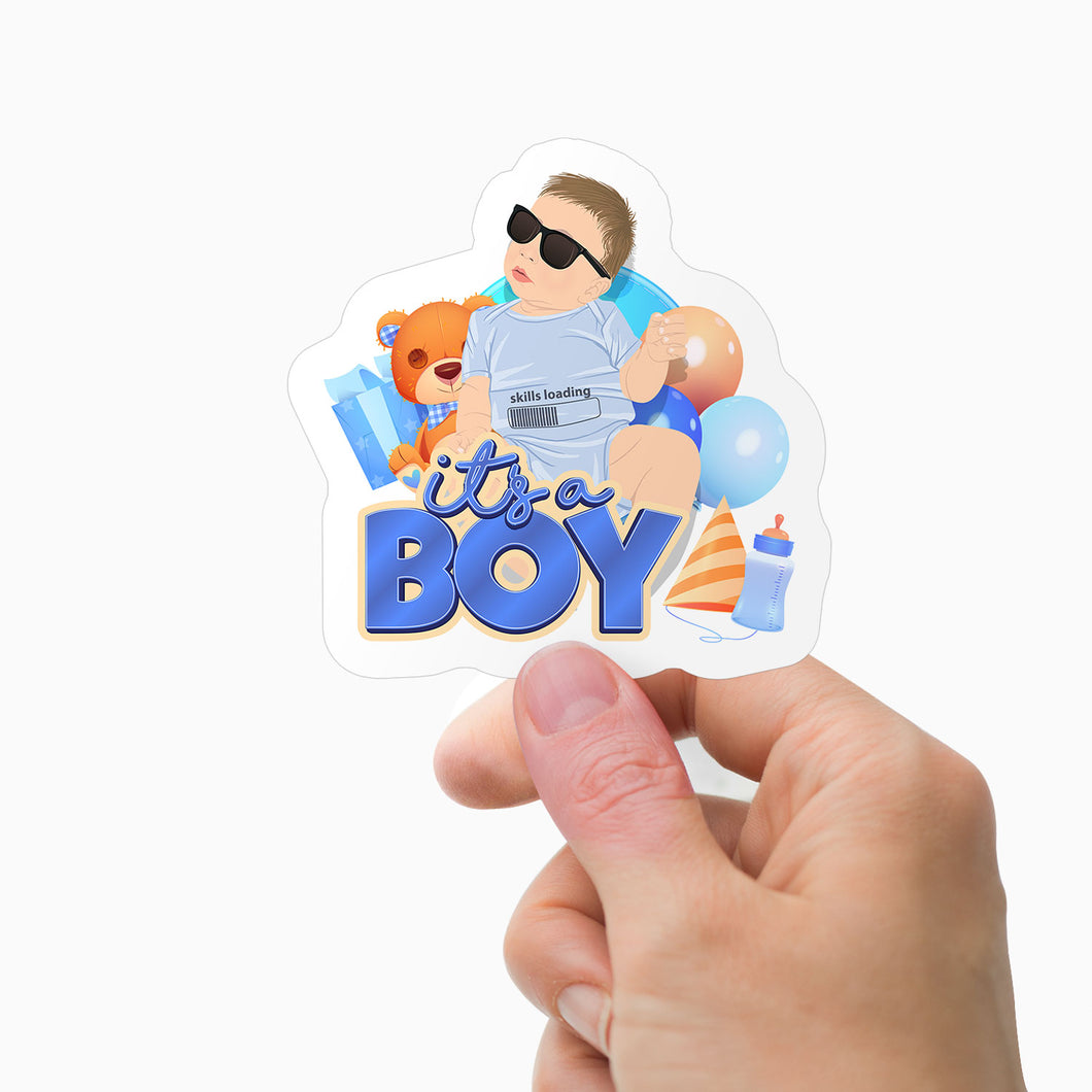 its a boy stickers Stickers Personalized