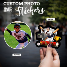 Load image into Gallery viewer, Create your own Custom Stickers for Little League Baseball Name Sticker Personalized
