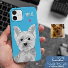 Load image into Gallery viewer, Custom Dog Portrait Phone Case - Black &amp; White
