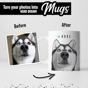 Pet Portrait Mug Personalized