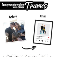Load image into Gallery viewer, Custom Song Frame for Couples
