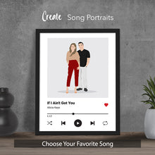 Load image into Gallery viewer, Custom Song Frame for Couples
