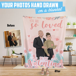 You're So Loved Custom Photo Personalized Blanket