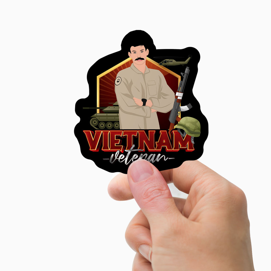 Vietnam veteran Stickers Personalized