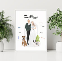 Load image into Gallery viewer, guestbook wedding frame illustration
