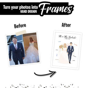 Custom Wedding Guest Book Signature Frame